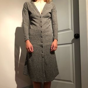 Grey button down cardigan or dress